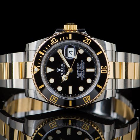 rolex two tone gold plated|authentic rolex gold submariner watch.